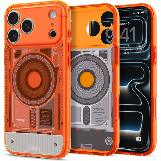 Capa MagSafe para Apple iPhone 18 Pro Max / 17 Pro Max, Spigen, Ultra Hybrid C-One, Laranja ACS11984