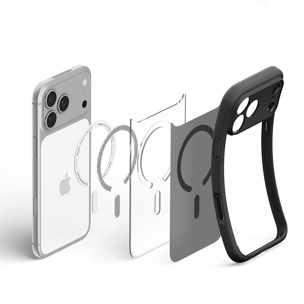 Capa MagSafe para Apple iPhone 18 Pro Max / 17 Pro Max, Spigen, Ultra Hybrid, Preto Satinado ACS12123