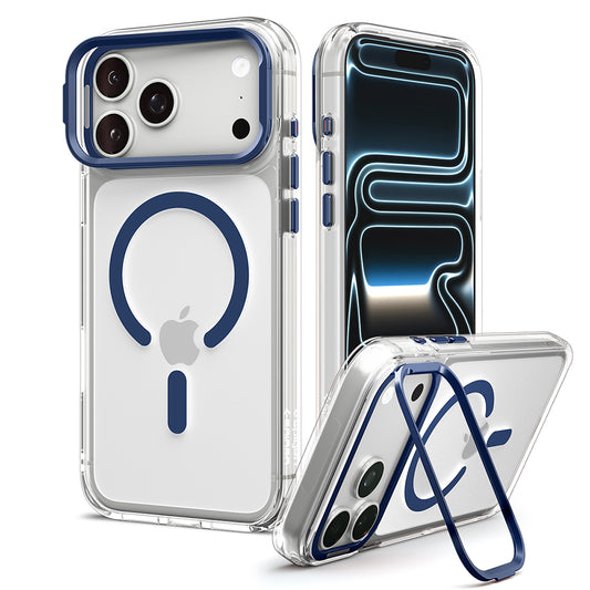 Capa MagSafe para Apple iPhone 18 Pro Max / 17 Pro Max, Spigen, Ultra Hybrid Optik S, Transparente Azul Marinho ACS11909
