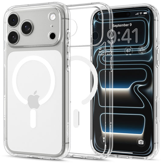 Capa MagSafe para Apple iPhone 18 Pro Max / 17 Pro Max, Spigen, Ultra Hybrid, Transparente Branca ACS12118
