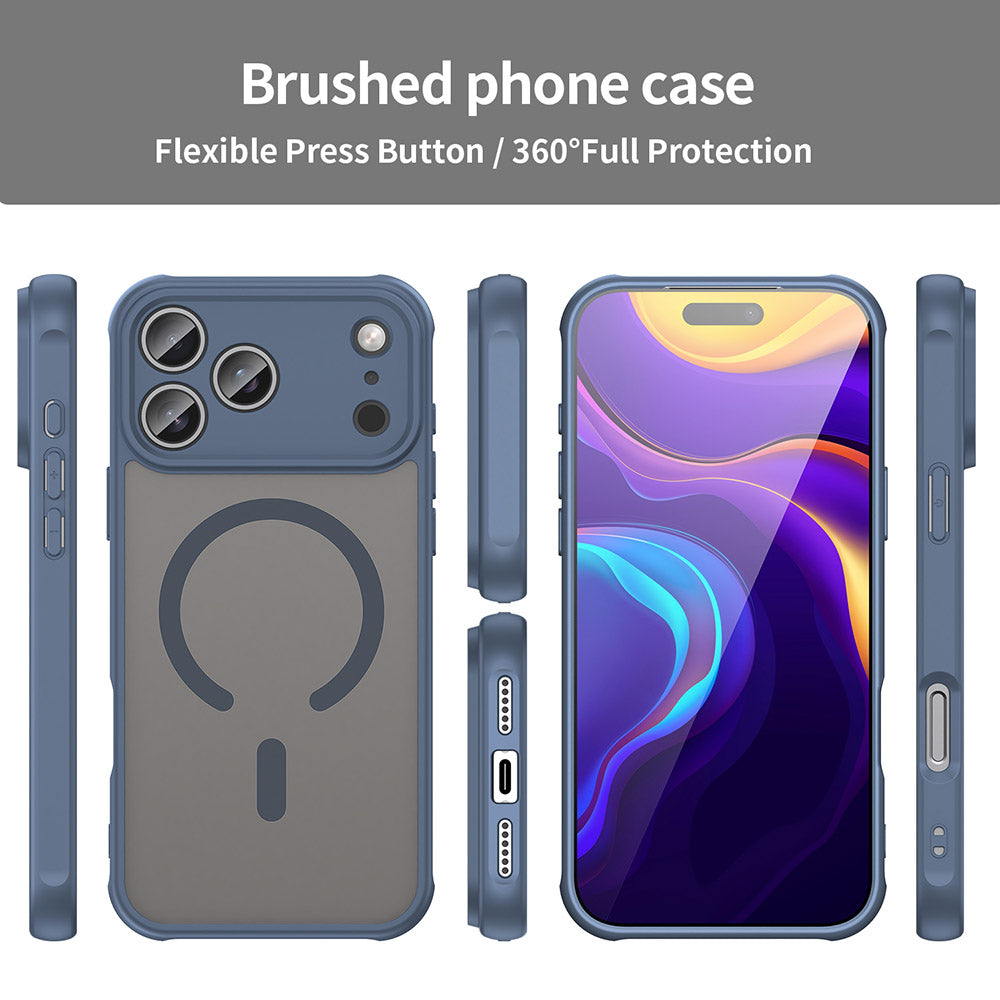 MagSafe Case for Apple iPhone 18 Pro Max / 17 Pro Max, Techsuit, HaloFrost II, Navy Blue