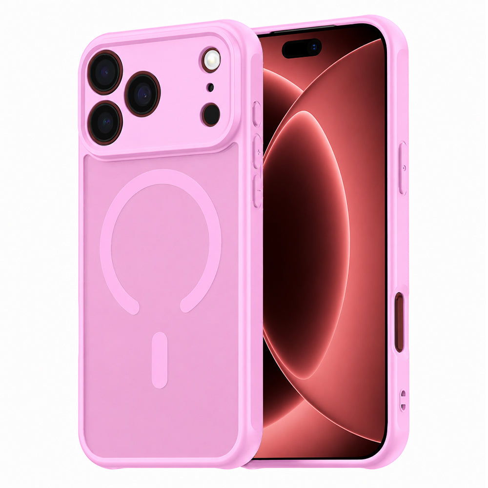 Capa MagSafe para Apple iPhone 18 Pro Max / 17 Pro Max, Techsuit, HaloFrost II, Rosa