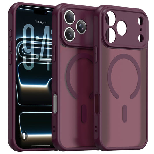 Capa MagSafe para Apple iPhone 18 Pro Max / 17 Pro Max, Techsuit, HaloFrost II, Vinho Escuro