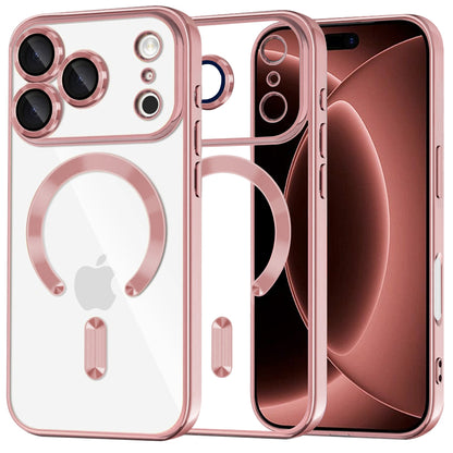 Capa MagSafe para Apple iPhone 18 Pro Max / 17 Pro Max, Techsuit, Luxury Crystal, Rosa