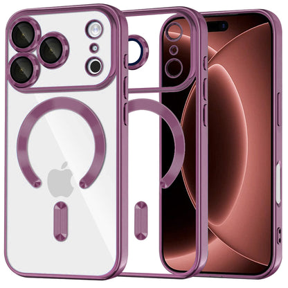 Capa MagSafe para Apple iPhone 18 Pro Max / 17 Pro Max, Techsuit, Luxury Crystal, Vinho Escuro