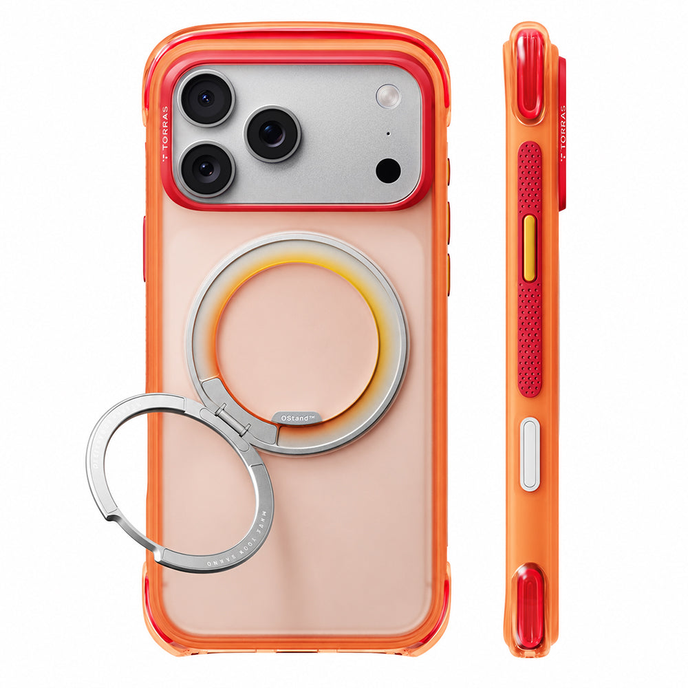Capa MagSafe para Apple iPhone 18 Pro Max / 17 Pro Max, Torras, O3 Air Core, Laranja
