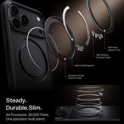 Capa MagSafe para Apple iPhone 18 Pro Max / 17 Pro Max, Torras, Ostand O1 Guardian, Preta