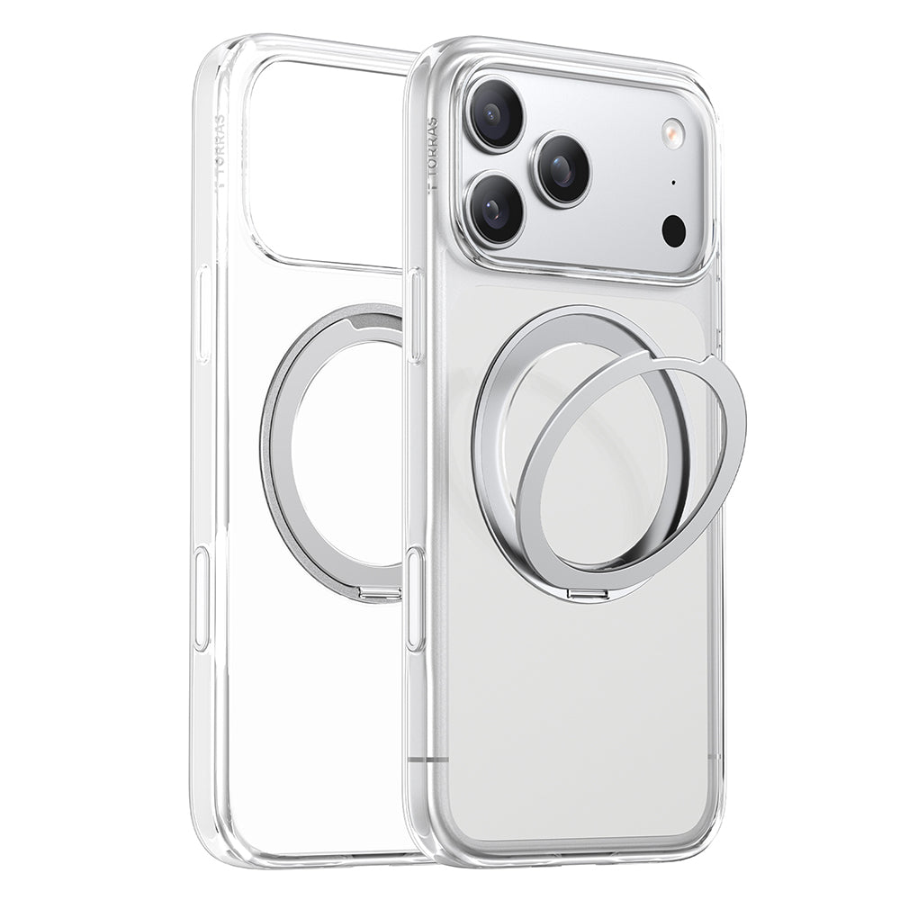 Capa MagSafe para Apple iPhone 18 Pro Max / 17 Pro Max, Torras, Ostand O1 Guardian, Transparente