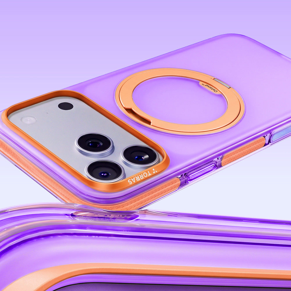 Capa MagSafe para Apple iPhone 18 Pro Max / 17 Pro Max, Torras, Ostand O3 Hue, Roxo