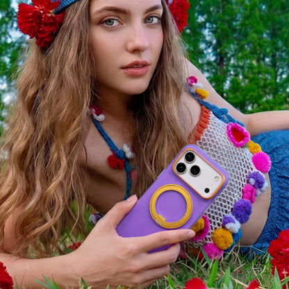 Capa MagSafe para Apple iPhone 18 Pro Max / 17 Pro Max, Torras, Ostand O3 Hue, Roxo