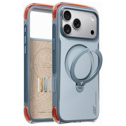 Capa MagSafe para Apple iPhone 18 Pro Max / 17 Pro Max, Torras, Ostand Q3 Air Pro, Azul