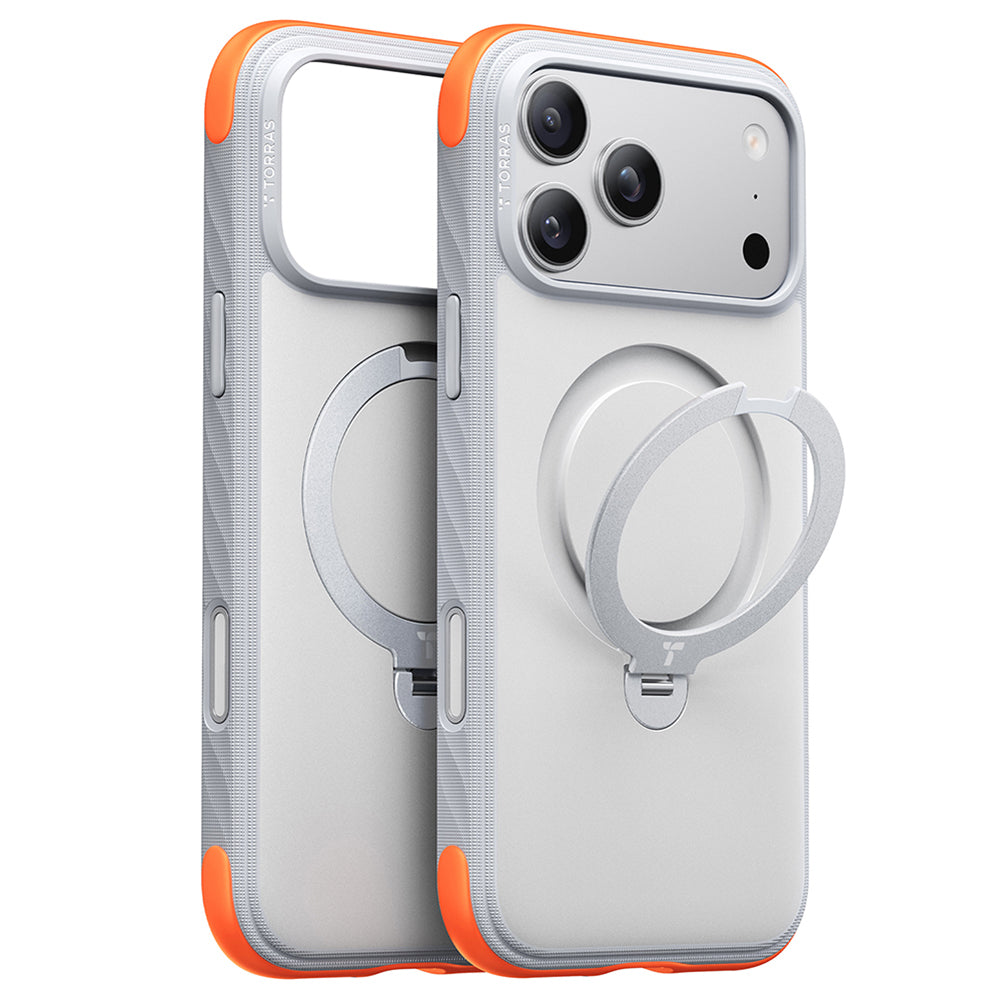 Capa MagSafe para Apple iPhone 18 Pro Max / 17 Pro Max, Torras, Ostand Q3 Rugged, Branca