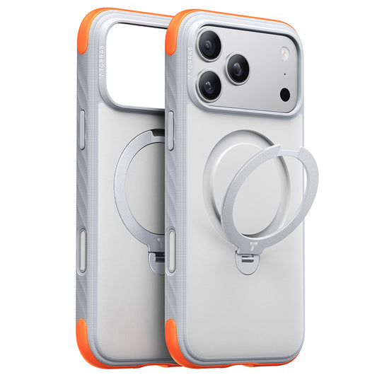 Capa MagSafe para Apple iPhone 18 Pro Max / 17 Pro Max, Torras, Ostand Q3 Rugged, Branca