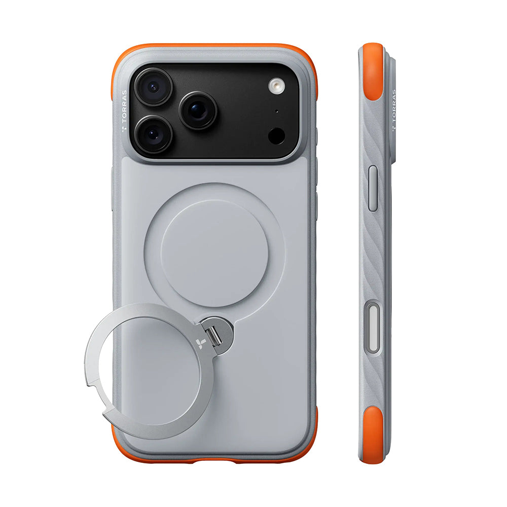 Capa MagSafe para Apple iPhone 18 Pro Max / 17 Pro Max, Torras, Ostand Q3 Rugged, Branca