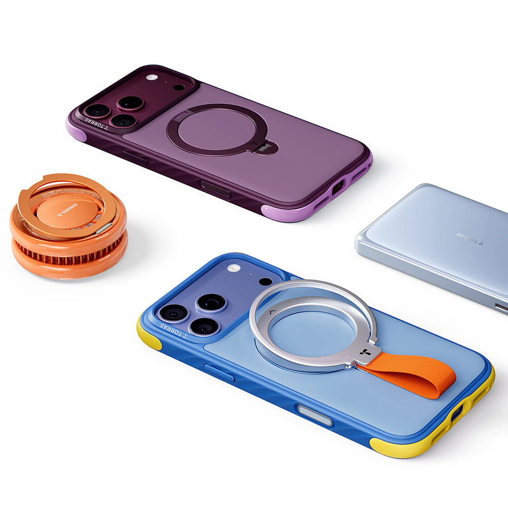 Capa MagSafe para Apple iPhone 18 Pro Max / 17 Pro Max, Torras, Ostand Q3 Rugged, Preta