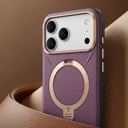 Capa MagSafe para Apple iPhone 18 Pro Max / 17 Pro Max, Torras, QPRO Leather, Castanha