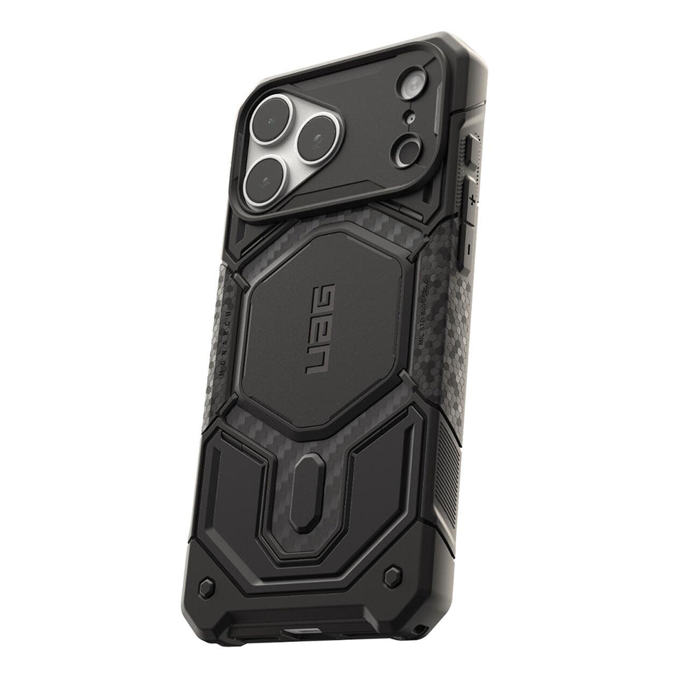 Capa MagSafe para Apple iPhone 18 Pro Max / 17 Pro Max, Urban Armor Gear, Monarch Pro Carbon, Preta