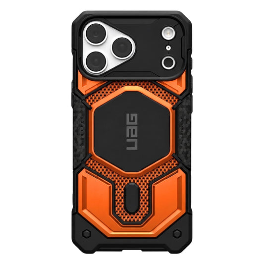 Capa MagSafe para Apple iPhone 18 Pro Max / 17 Pro Max, Urban Armor Gear, Monarch Pro Kevlar, Laranja