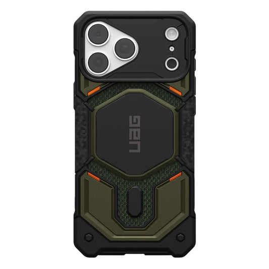 Capa MagSafe para Apple iPhone 18 Pro Max / 17 Pro Max, Urban Armor Gear, Monarch Pro Kevlar, Verde