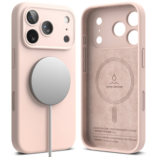 Capa MagSafe para Apple iPhone 18 Pro Max, Ringke, Silicone, Rosa