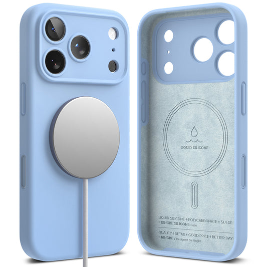 Capa MagSafe para Apple iPhone 18 Pro, Ringke, Silicone, Azul
