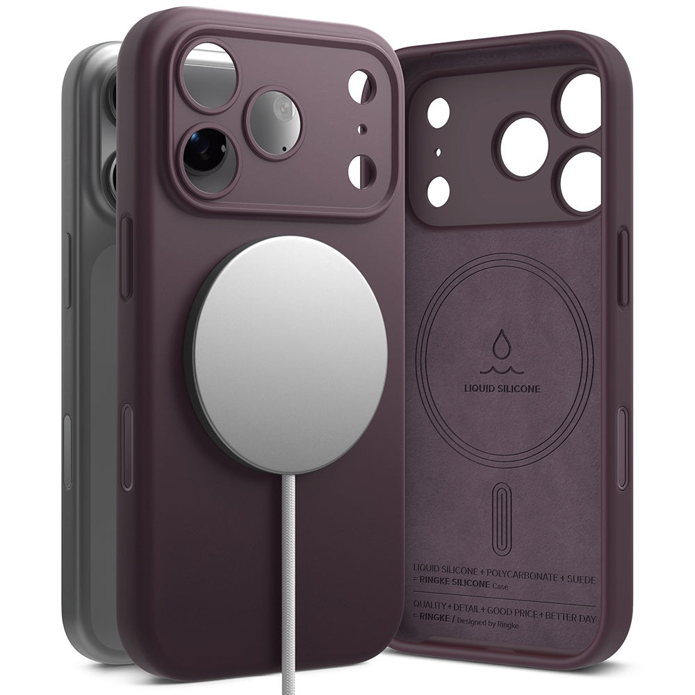 MagSafe Case for Apple iPhone 18 Pro, Ringke, Silicone, Dark Burgundy
