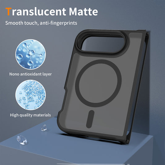 Capa MagSafe para Apple iPhone Duo, Techsuit, PureFrost, Preta Acetinada
