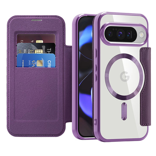 Capa MagSafe para Google Pixel 10 Pro / 10, Techsuit, SmartMag Book, Roxo
