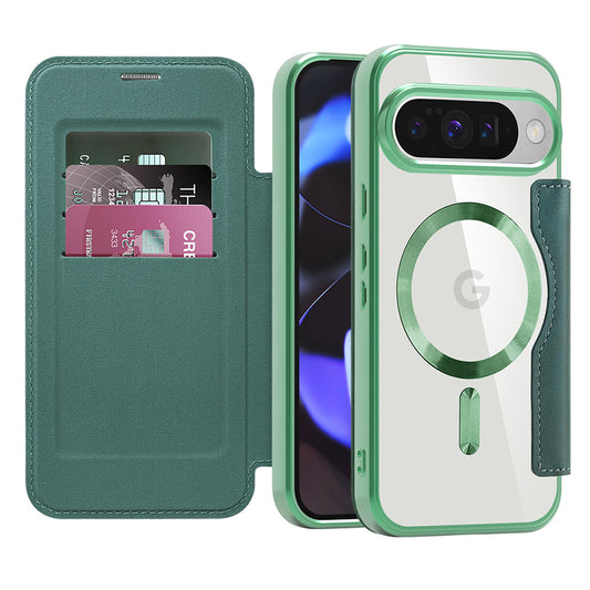 Capa MagSafe para Google Pixel 10 Pro / 10, Techsuit, SmartMag Book, Verde
