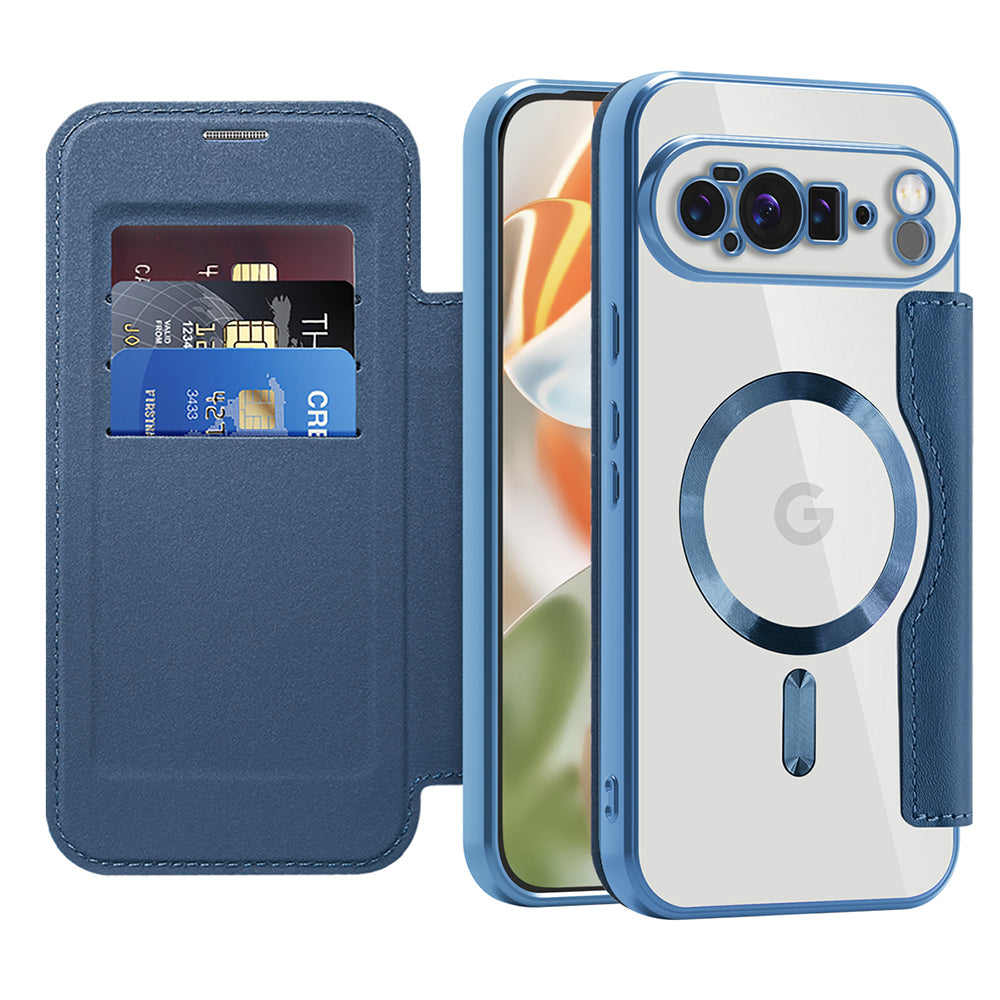 Capa MagSafe para Google Pixel 10 Pro XL, Techsuit, SmartMag Book, Azul