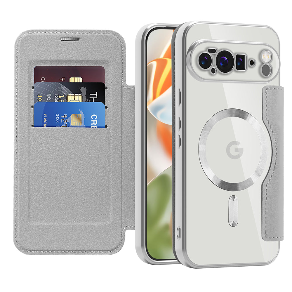 Capa MagSafe para Google Pixel 10 Pro XL, Techsuit, SmartMag Book, Cinzento