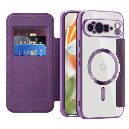 Capa MagSafe para Google Pixel 10 Pro XL, Techsuit, SmartMag Book, Roxo