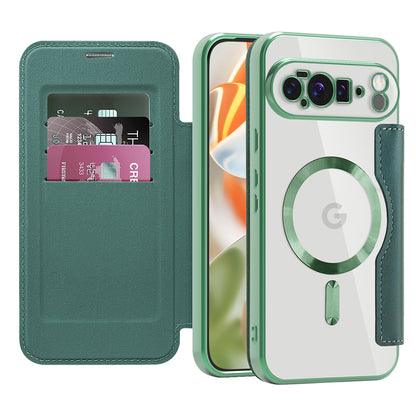 Capa MagSafe para Google Pixel 10 Pro XL, Techsuit, SmartMag Book, Verde