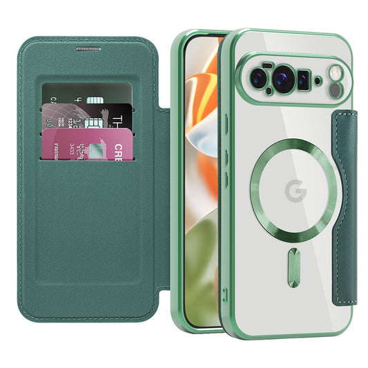 Capa MagSafe para Google Pixel 10 Pro XL, Techsuit, SmartMag Book, Verde