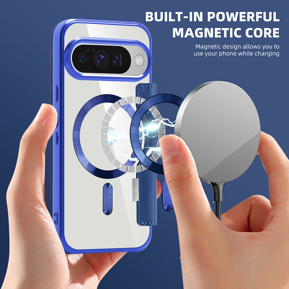 Capa MagSafe para Google Pixel 10 Pro XL, Techsuit, SmartMag Book, Azul
