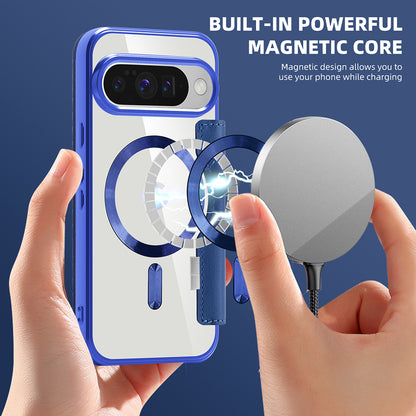 Capa MagSafe para Google Pixel 10 Pro XL, Techsuit, SmartMag Book, Azul