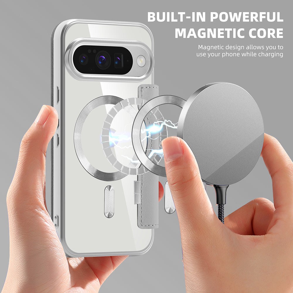 Capa MagSafe para Google Pixel 10 Pro XL, Techsuit, SmartMag Book, Cinzento