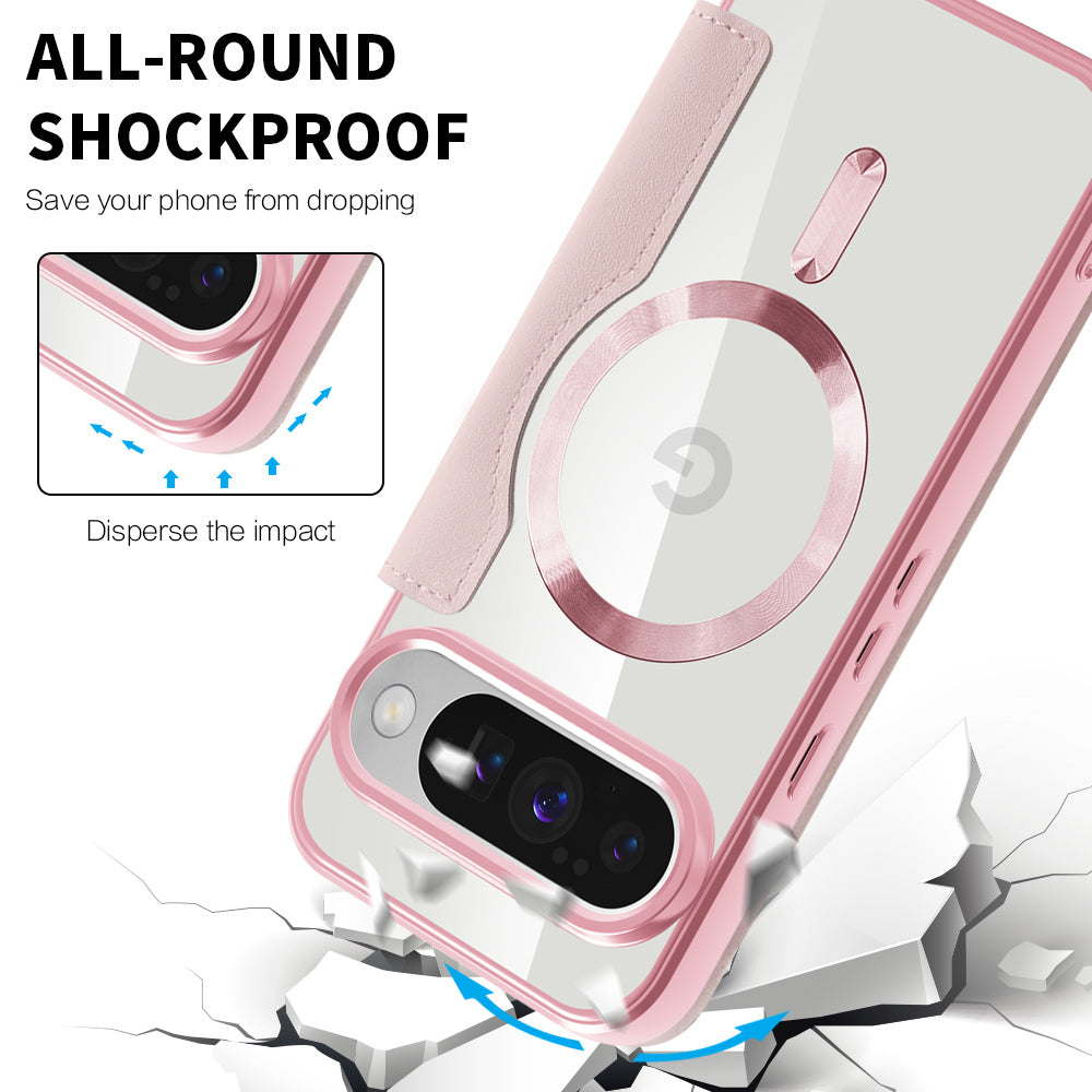 Capa MagSafe para Google Pixel 10 Pro XL, Techsuit, SmartMag Book, Rosa