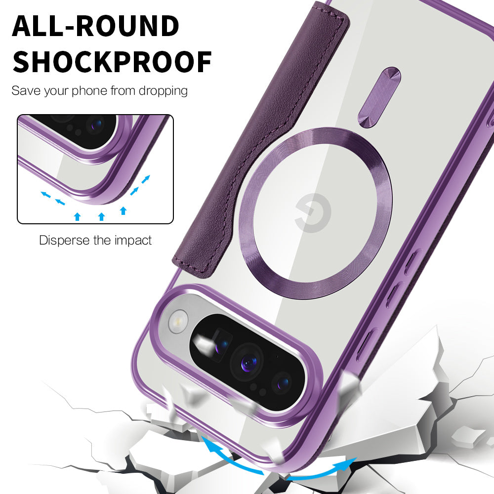 Capa MagSafe para Google Pixel 10 Pro / 10, Techsuit, SmartMag Book, Roxo