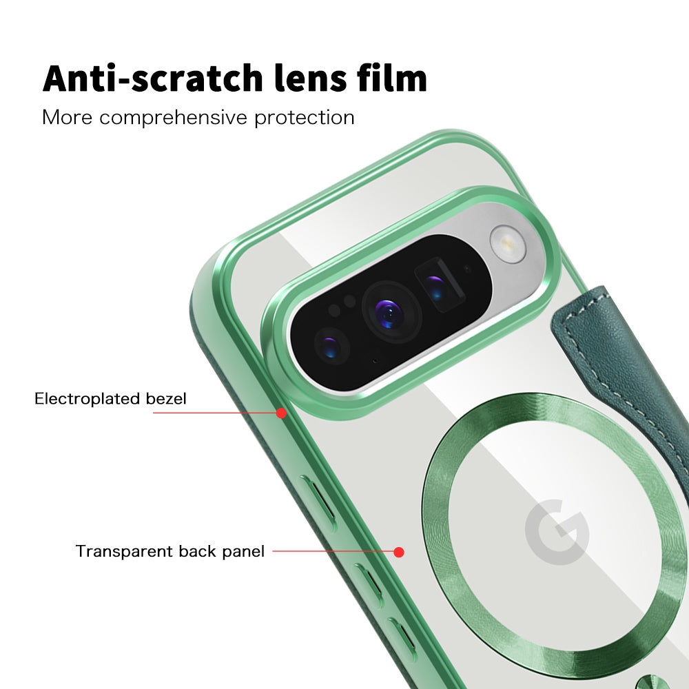 Capa MagSafe para Google Pixel 10 Pro XL, Techsuit, SmartMag Book, Verde
