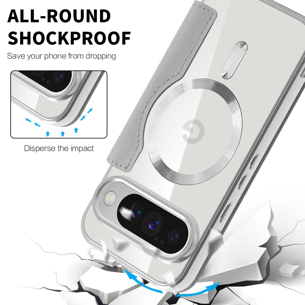 Capa MagSafe para Google Pixel 10 Pro XL, Techsuit, SmartMag Book, Cinzento