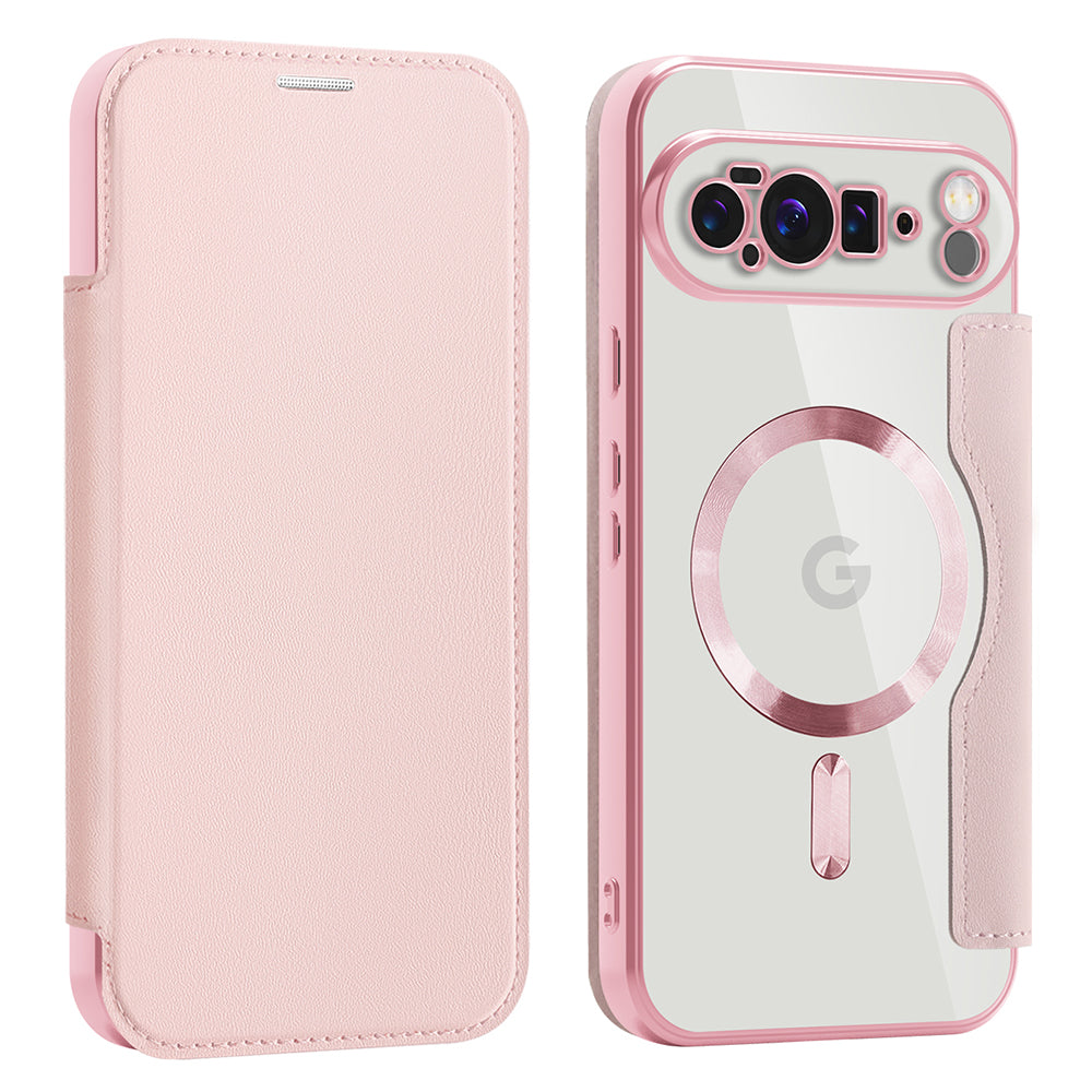 Capa MagSafe para Google Pixel 10 Pro XL, Techsuit, SmartMag Book, Rosa