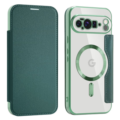 Capa MagSafe para Google Pixel 10 Pro XL, Techsuit, SmartMag Book, Verde