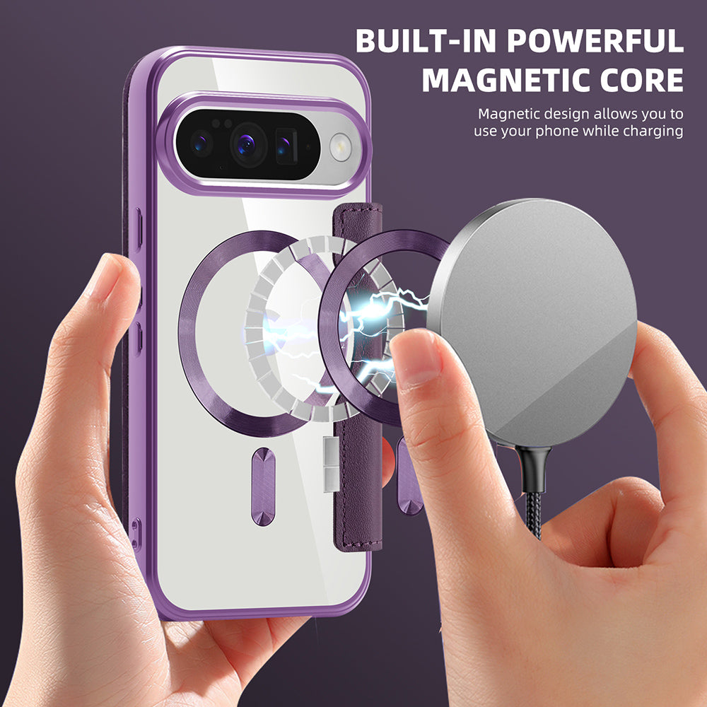 Capa MagSafe para Google Pixel 10 Pro / 10, Techsuit, SmartMag Book, Roxo