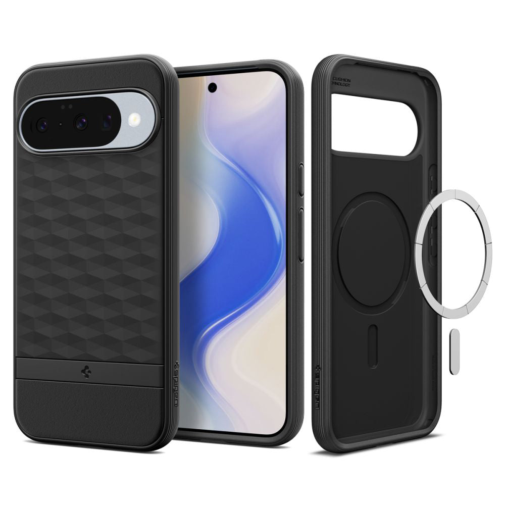 Capa MagSafe para Google Pixel 10 Pro / 10, Spigen, Caseology Parallax, Preta Fosca ACS09708