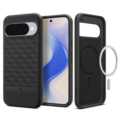 Capa MagSafe para Google Pixel 10 Pro / 10, Spigen, Caseology Parallax, Preta Fosca ACS09708
