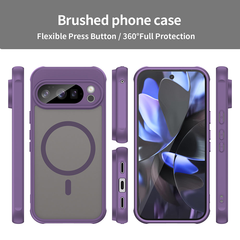 Capa MagSafe para Google Pixel 10 Pro, Techsuit, HaloFrost II, Roxo