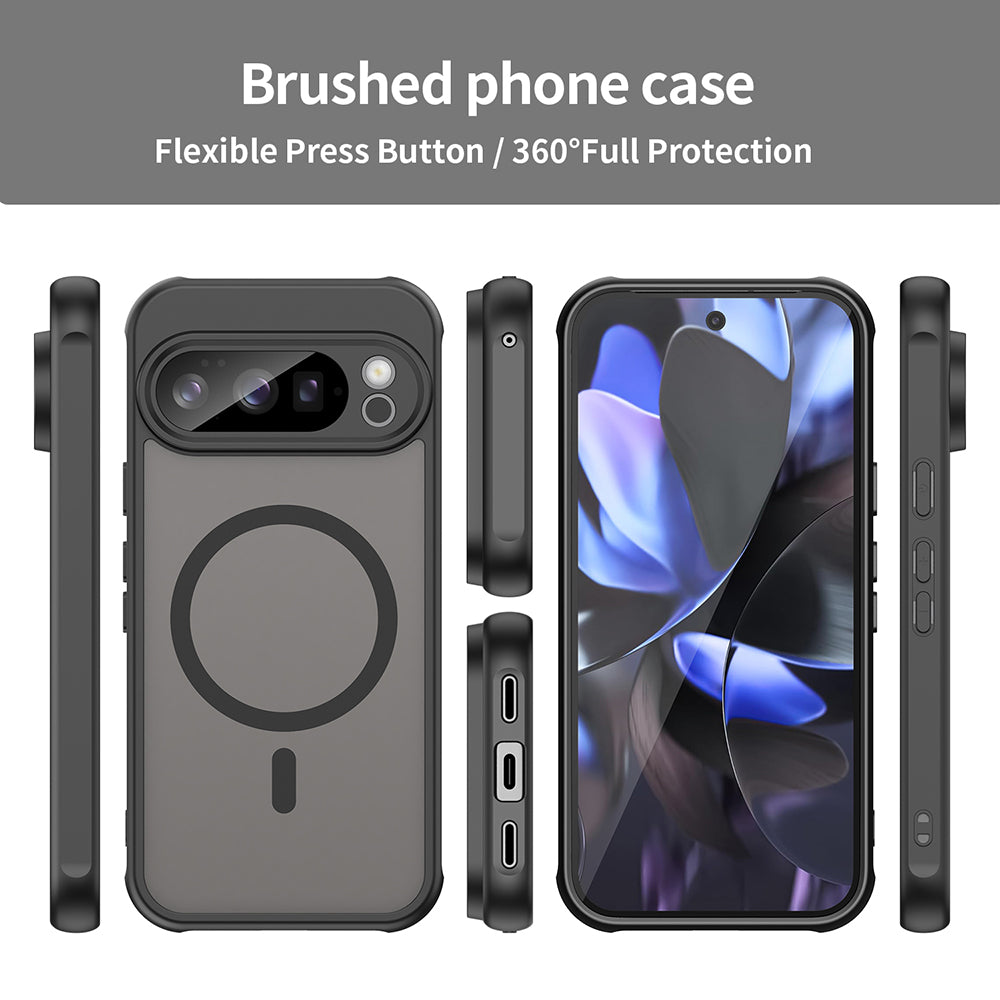 MagSafe Case for Google Pixel 10 Pro, Techsuit, HaloFrost II, Black