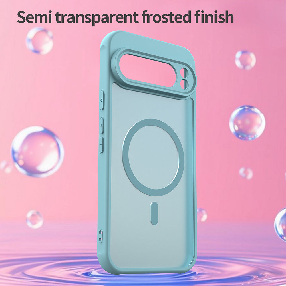 Capa MagSafe para Google Pixel 10 Pro, Techsuit, HaloFrost II, Verde Claro