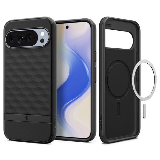 Capa MagSafe para Google Pixel 10 Pro XL, Spigen, Caseology Parallax, Preta Fosca ACS09731